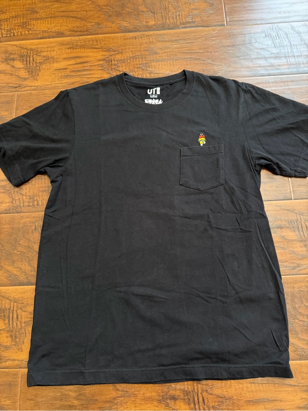 Uniqlo UT Doraemon Short-Sleeve Pocket Tee With Small Embroidered Character